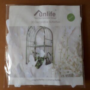 3D Decorative Butterflies - White - New in Package